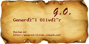 Generál Olivér névjegykártya