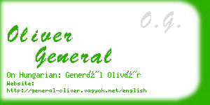 oliver general business card